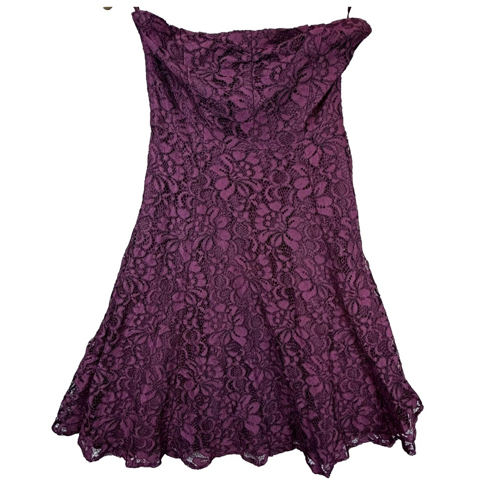 Eva Mendes New York & Company Dress Women 4 Plum Lacey Goth Girly Grunge 90s Y2K